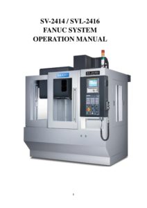 Operation manual SV 2414 SVL 2416 Fanuc pdf