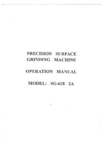 OPERATION MANUAL SG 618 2A pdf