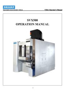Operation manual SVX 500 Fanuc pdf