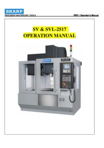 Operation manual parts list SV SVL 2517 Fanuc pdf