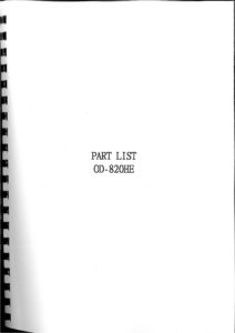 Parts list OD 820HE 1 pdf