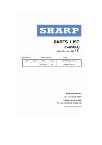 Parts list SDC 8045A pdf