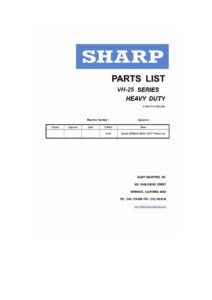 Parts list VH 25 pdf