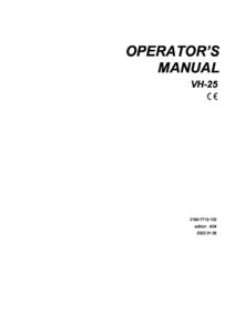 Operation manual VH 25 pdf