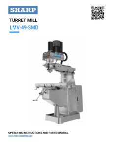 LMV 49 SMD Turret Mill Operating Instructions and Parts Manual Update 20250919 pdf