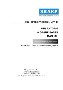 LV Series operation parts manual pdf